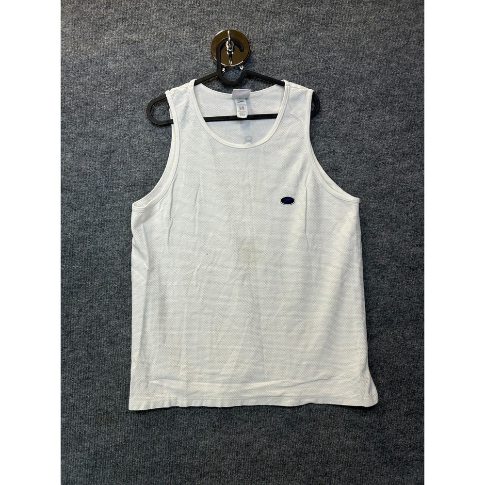 Vintage Speedo Tank Top Men's White Sleeveless Athliesure USA Made - Medium